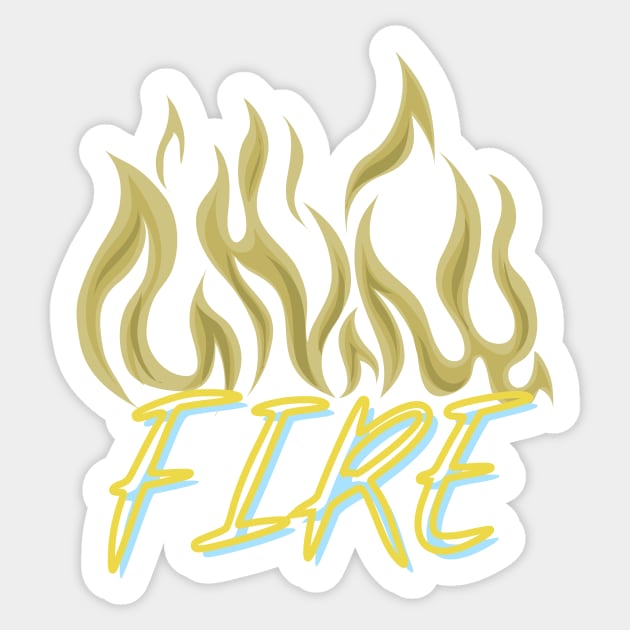 Just Fire Sticker by Just In Tee Shirts